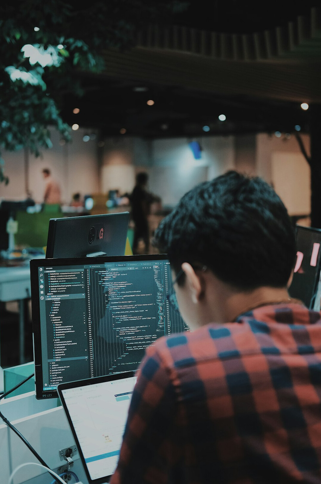 programmer working on insurance code