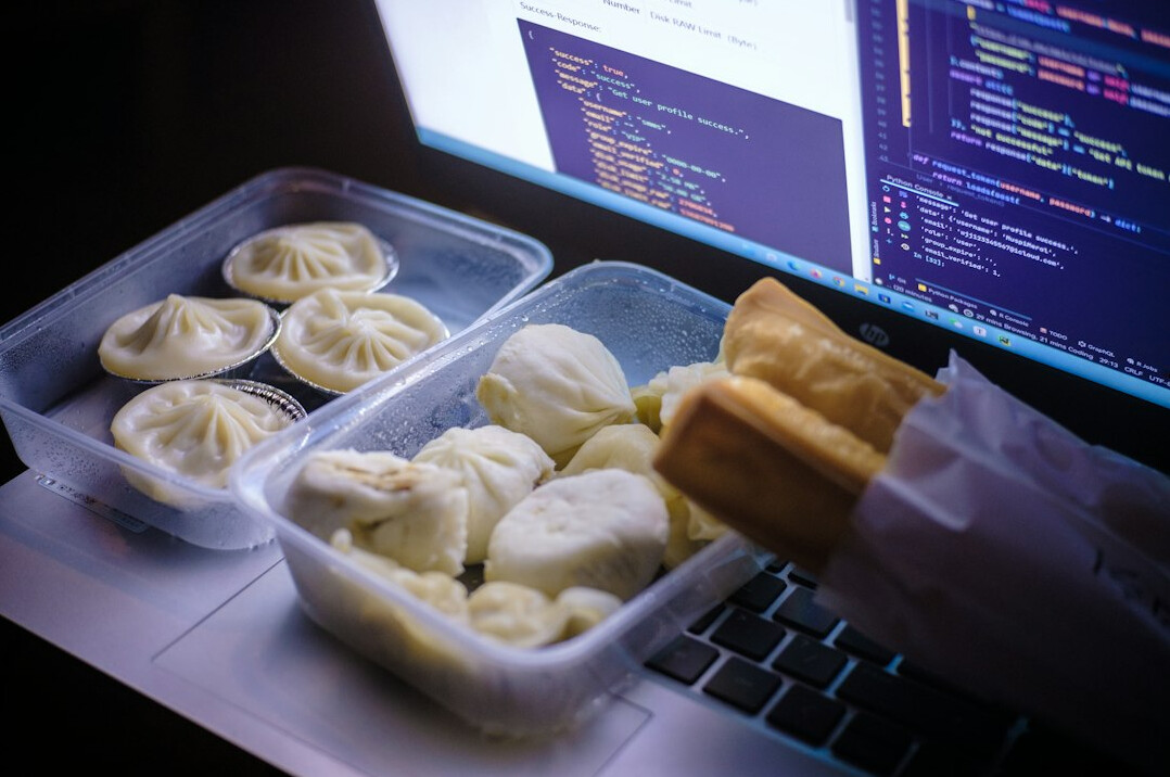 coding on laptop